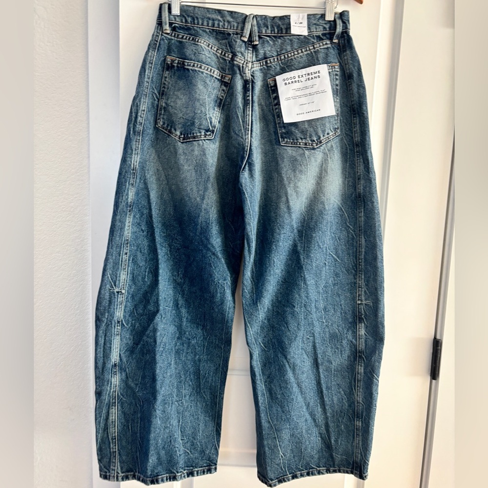 NWT Good American Good Extreme Barrel Jeans - Picture 6 of 10
